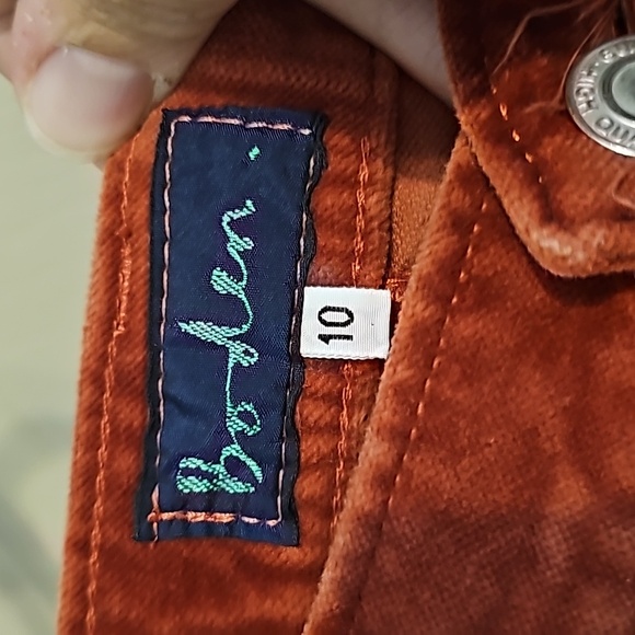 Women's size 10 Boden felt jeans burnt orange color 100% cotton - Picture 3 of 7